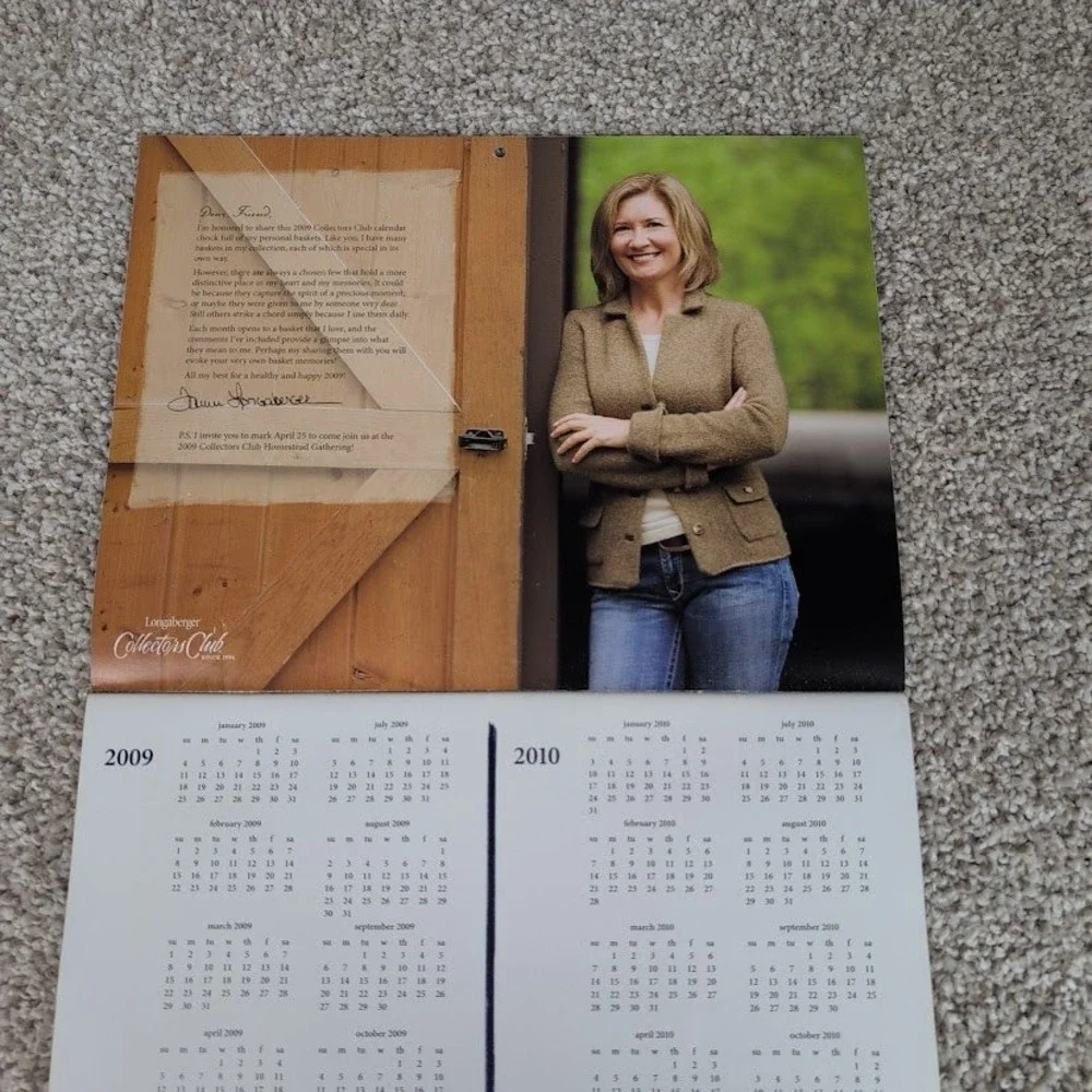 Longaberger‎ Collector's Club 2009 Calendar Every Month A Memory